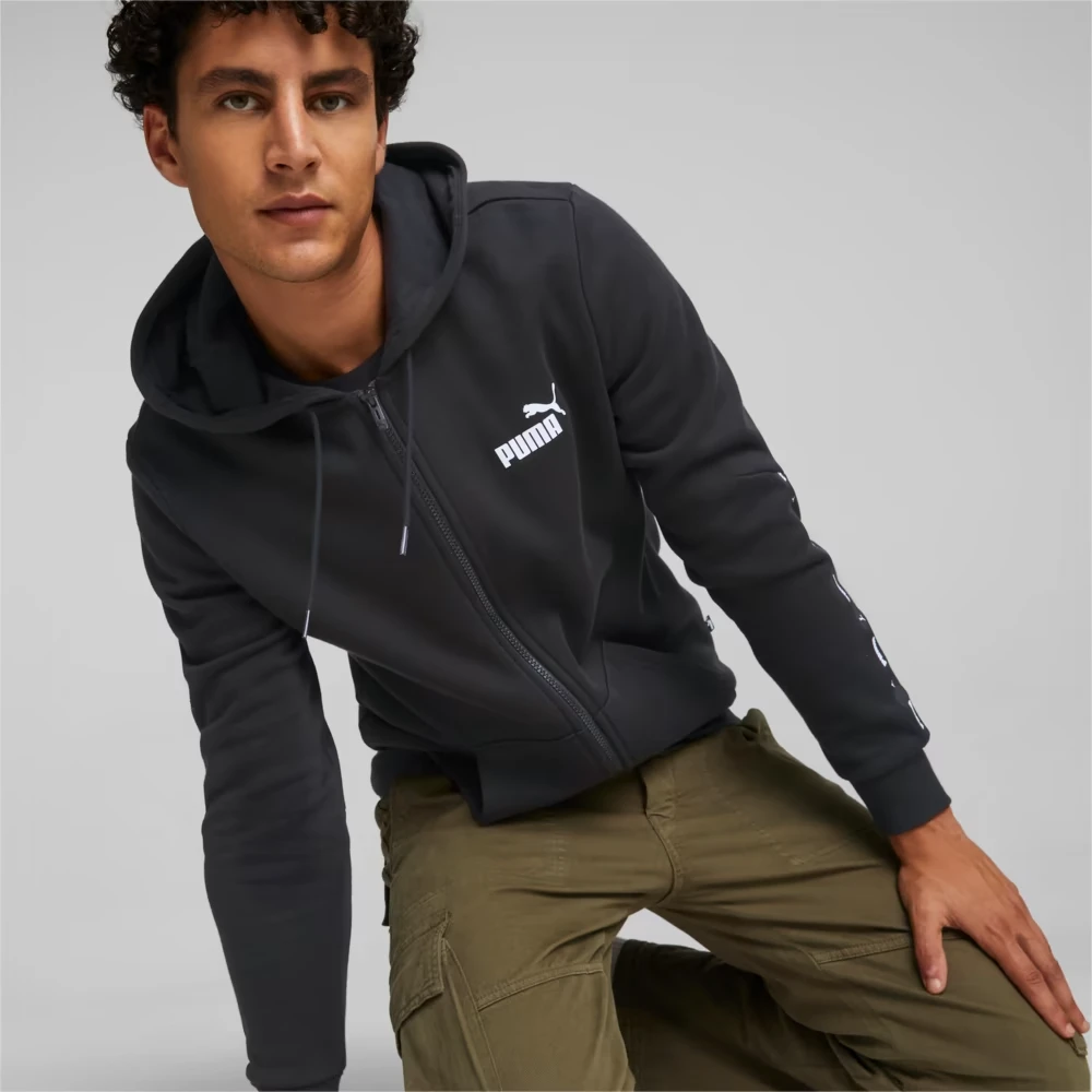 Кофта чоловіча Puma Essentials+ Tape Full-Zip Hoodie Black (670270-01) — фото 1