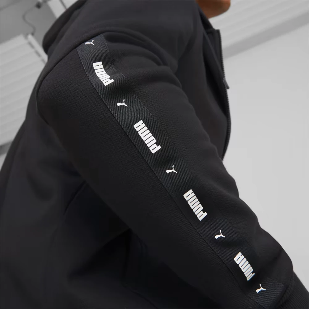 Кофта чоловіча Puma Essentials+ Tape Full-Zip Hoodie Black (670270-01) — фото 5