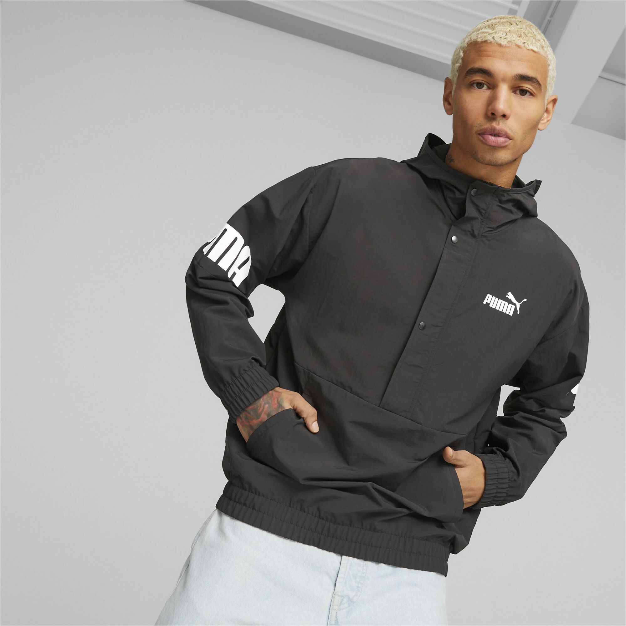 Куртка чоловіча Puma Power Windbreaker Black (673247-01) — фото 4