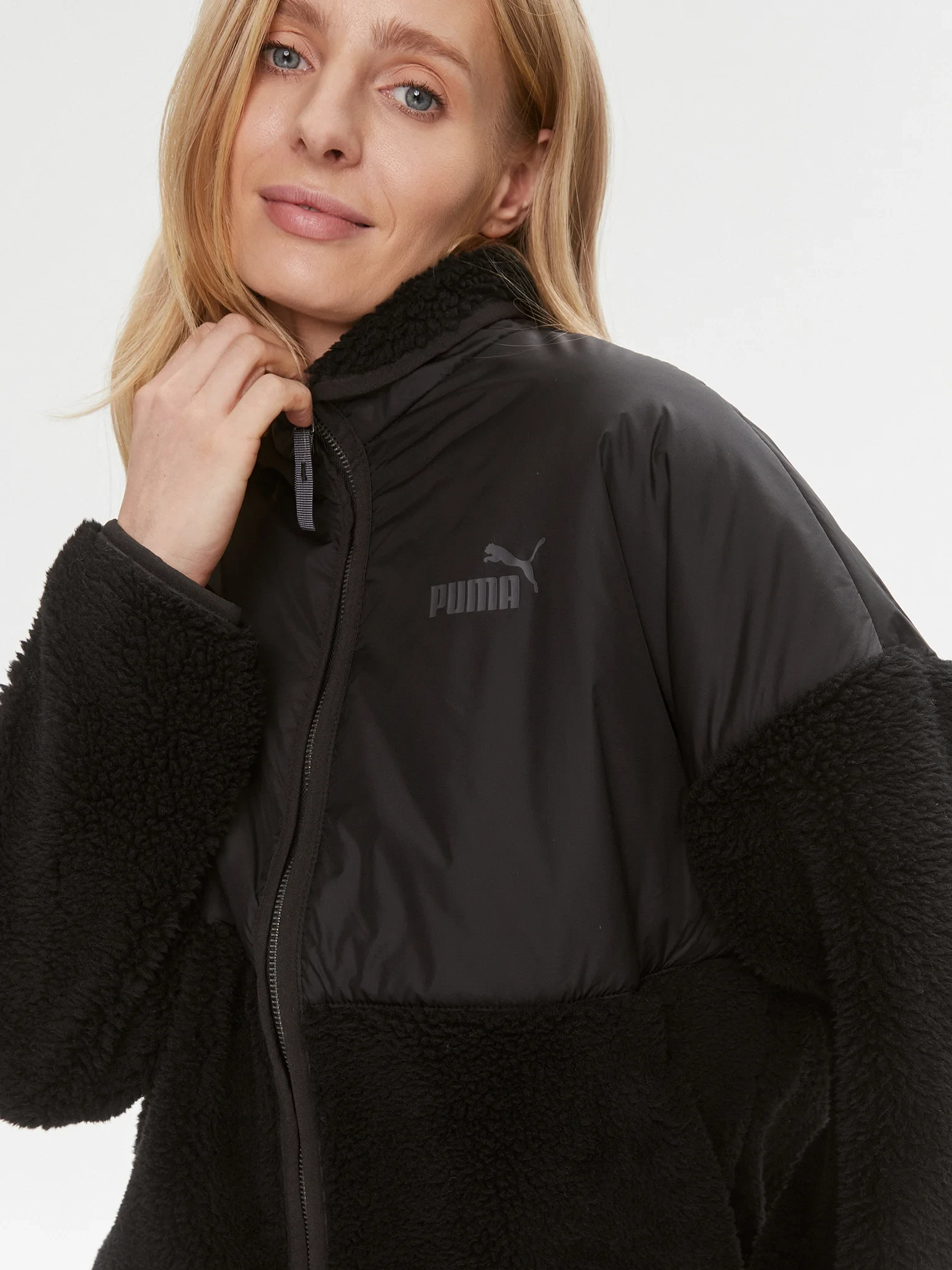 Куртка жіноча Puma Sherpa Hybrid Jacket Black (675371-01) — фото 4