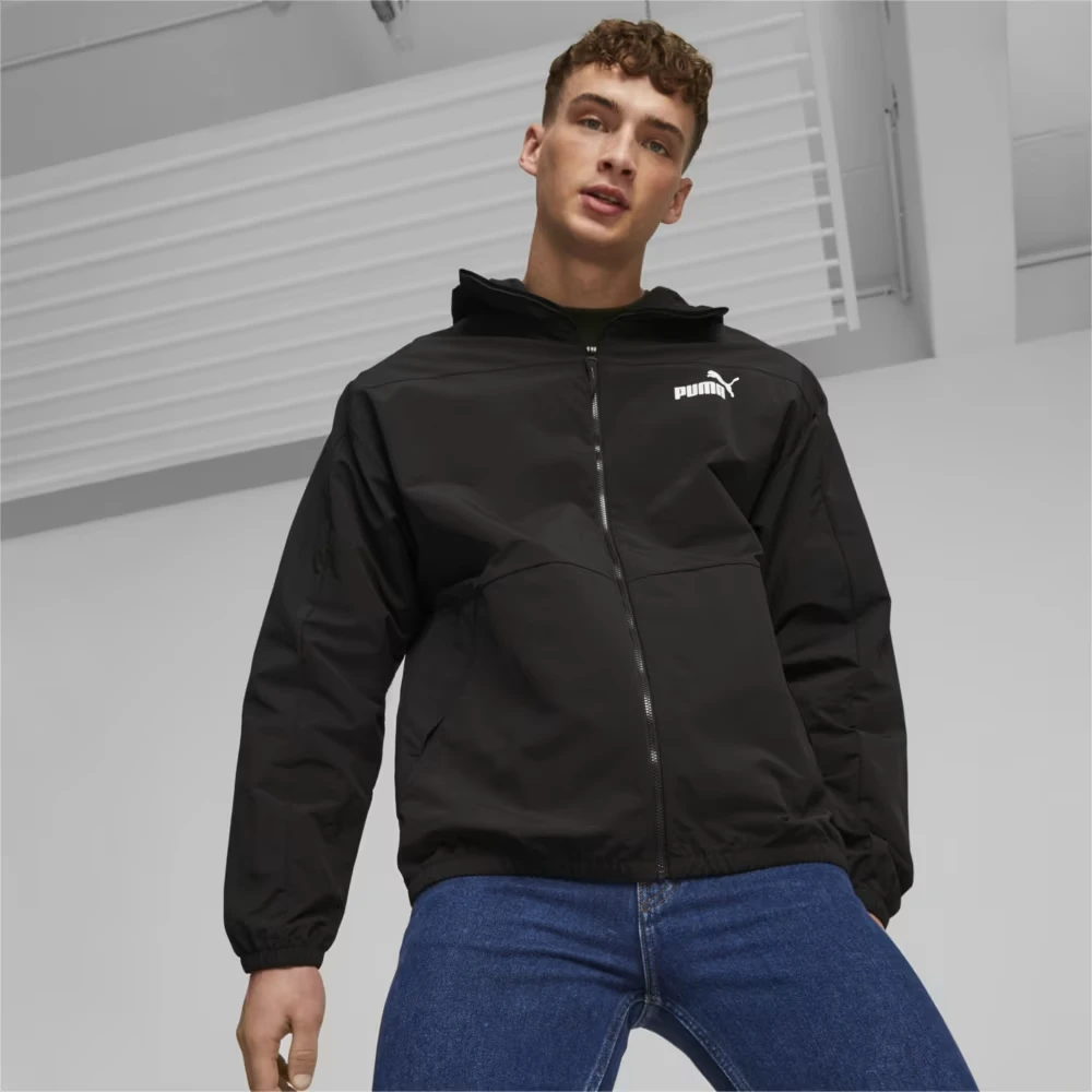 Кофта чоловіча Puma Hooded Windbreaker Jacket Black (675387-01) — фото 1