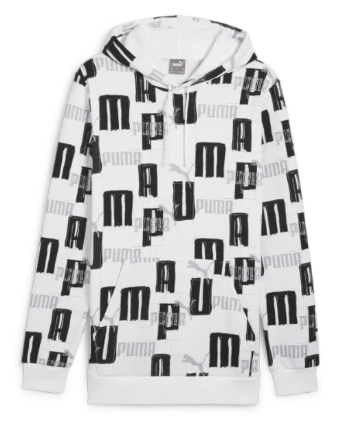Кофта чоловіча Puma Худі Чоловіче Puma Ess+ Logo Lab Aop Hoodie Fl White/Black 678983-02 (678983-02) — фото 1