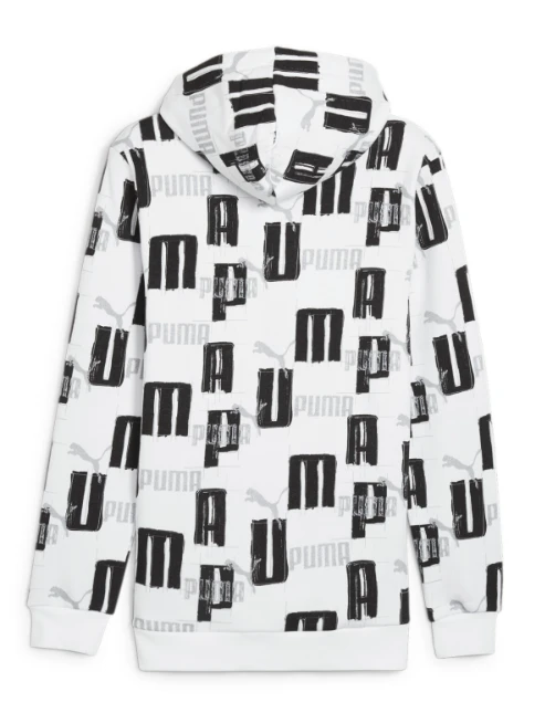 Кофта чоловіча Puma Худі Чоловіче Puma Ess+ Logo Lab Aop Hoodie Fl White/Black 678983-02 (678983-02) — фото 3