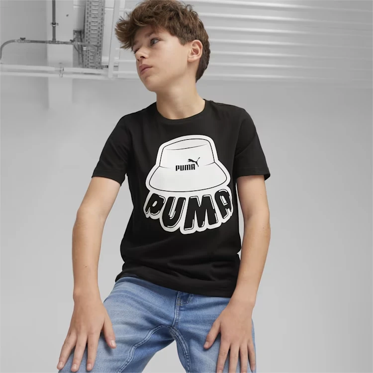 Футболка підліткова Puma Ess+ Mid 90S Graphic Tee Black (679720-01) — фото 1