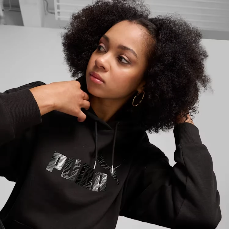 Кофта жіночі Puma Ess+ Animal Hoodie Black (681492-01) — фото 4