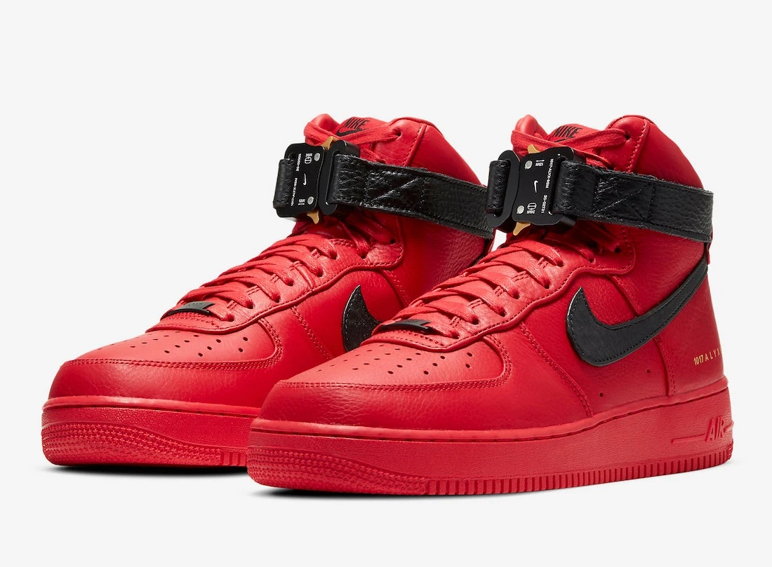 Кросівки чоловічі Nike X Alyx Air Force 1 Red (CQ4018-601) — фото 1