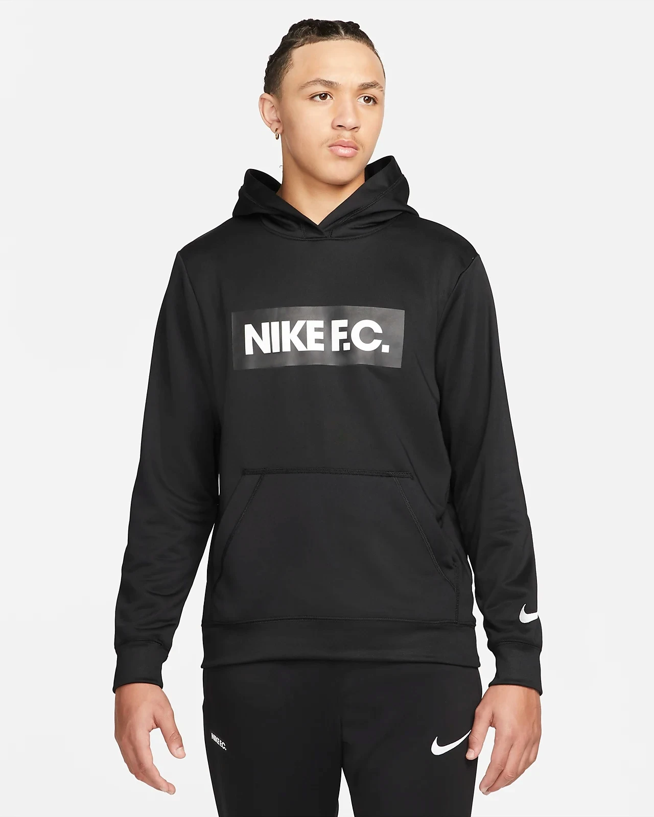 Кофта чоловіча Nike Mens Soccer Hoodie Black (DC9075-010) — фото 1