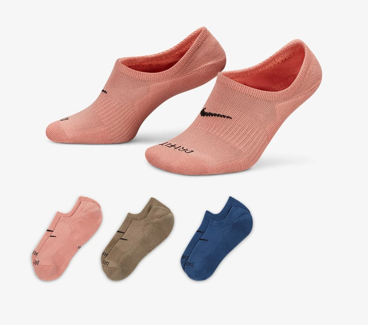 Шкарпетки Nike U NK EVERYDAY PLUS CUSH FOOTIE 3 пари — фото 3