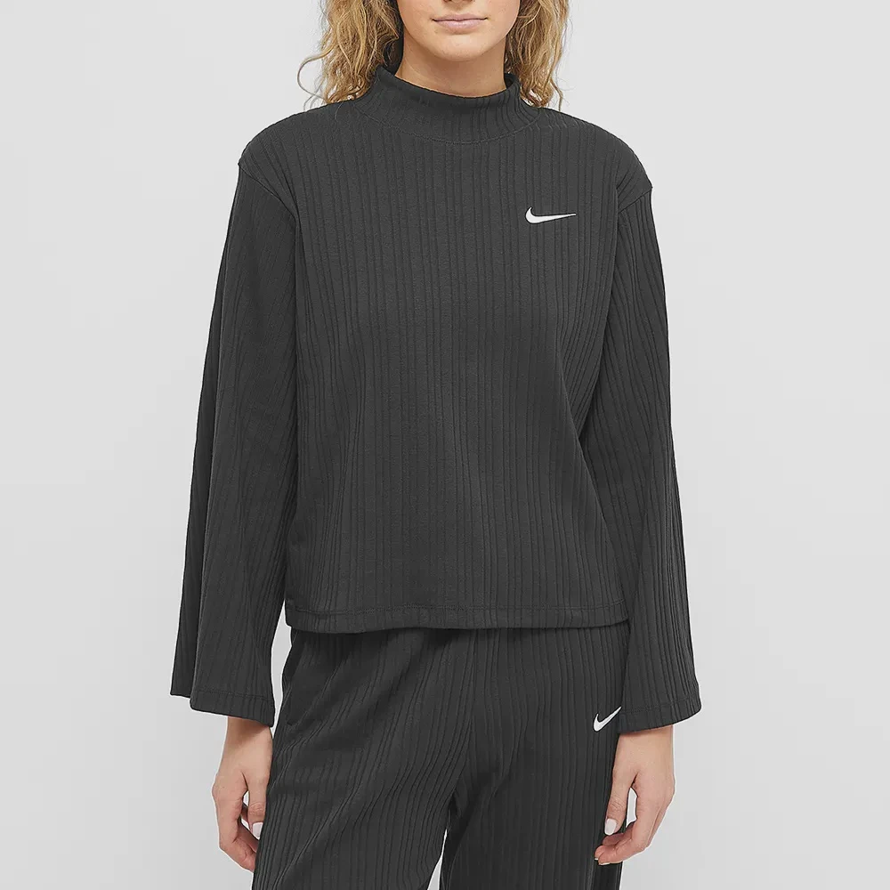 Кофта жіночі Nike Sportswear Ribbed Jersey Black (DM6399-010) — фото 1