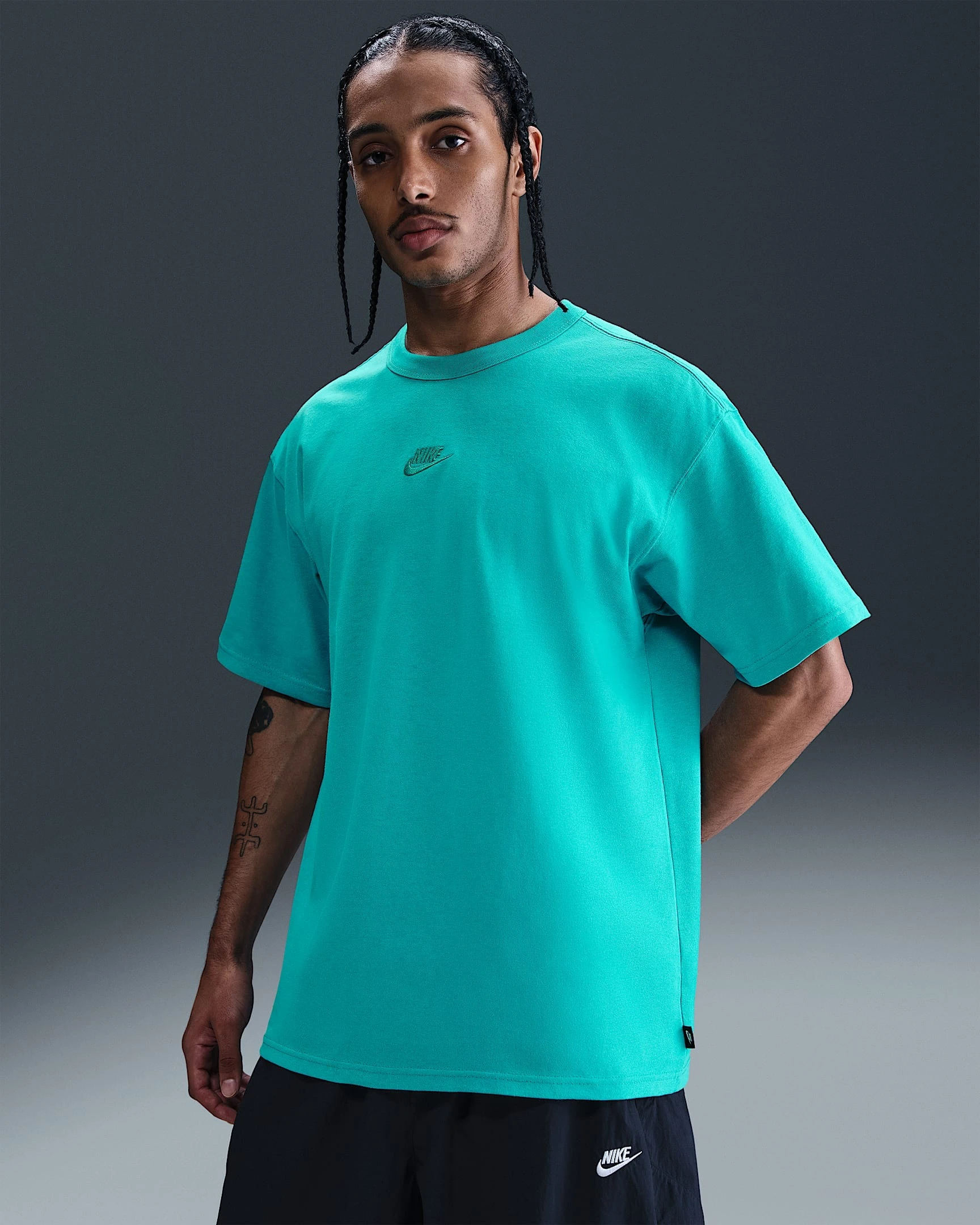 Футболка чоловіча Nike Sw Premium Essential Turquoise (DO7392-345) — фото 1