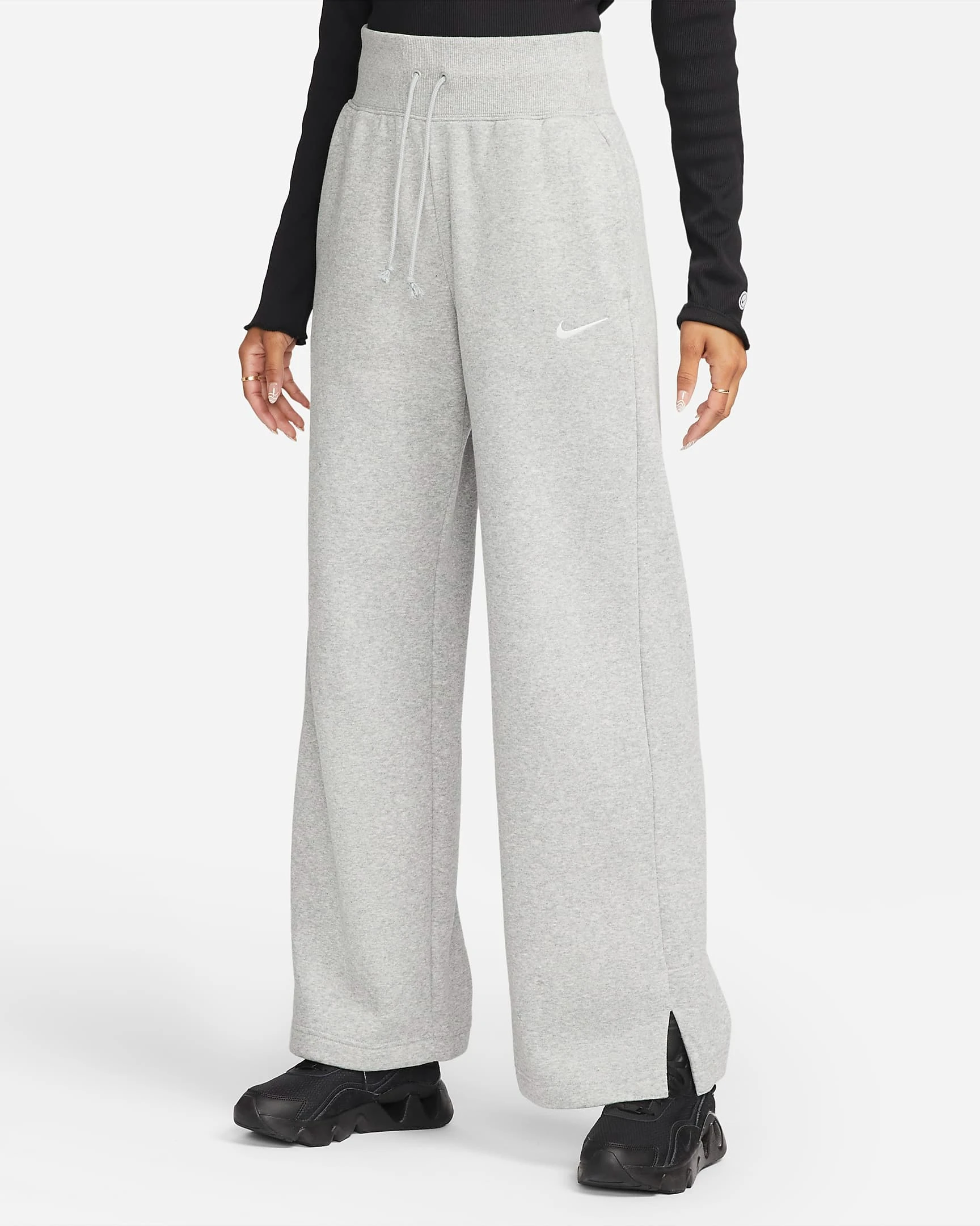 Брюки жіночі Nike Nsw Phnx Flc Hr Pant Wide (DQ5615-063) — фото 1