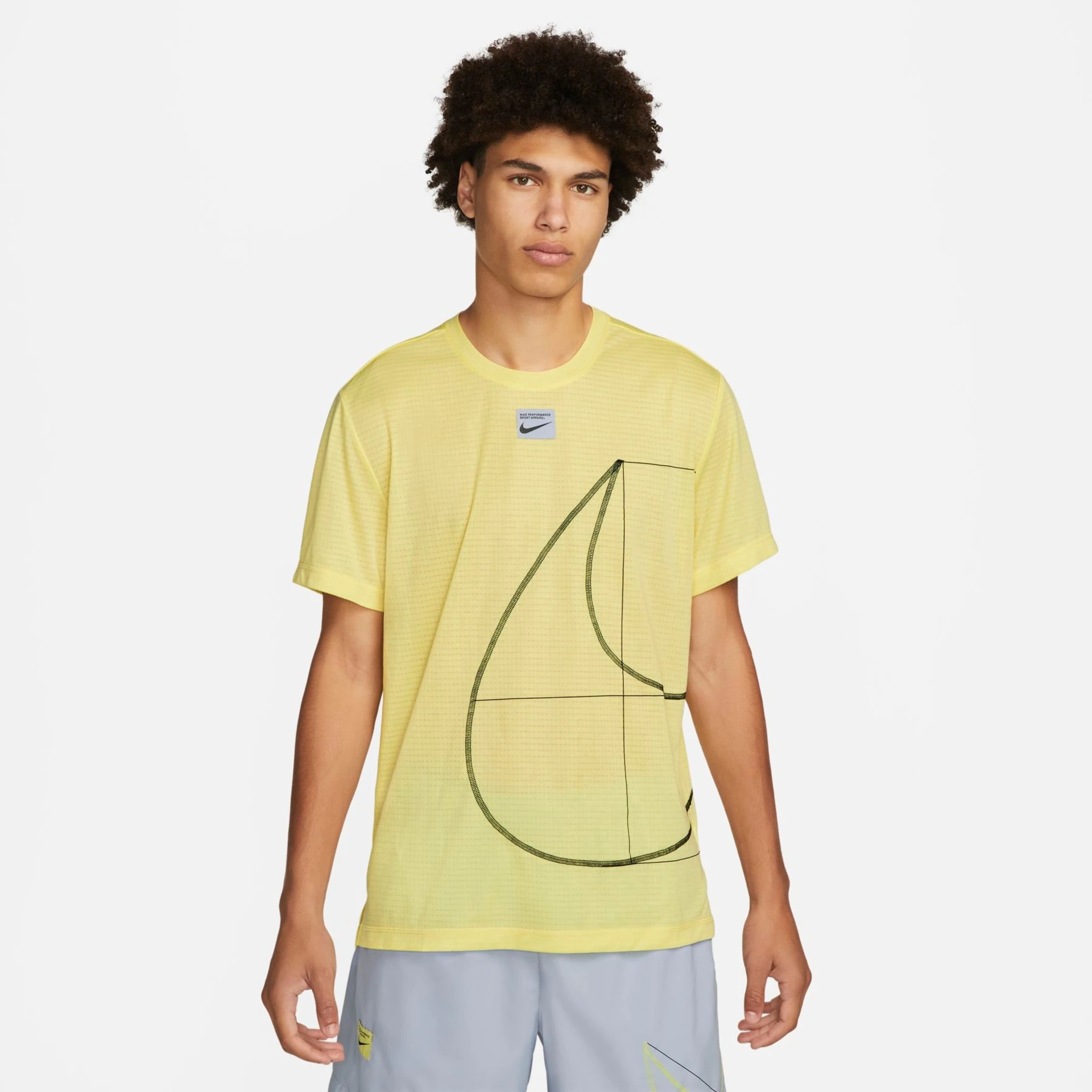 Футболка чоловіча Nike Df Q5 Ss Top Yellow (DQ6626-706) — фото 1
