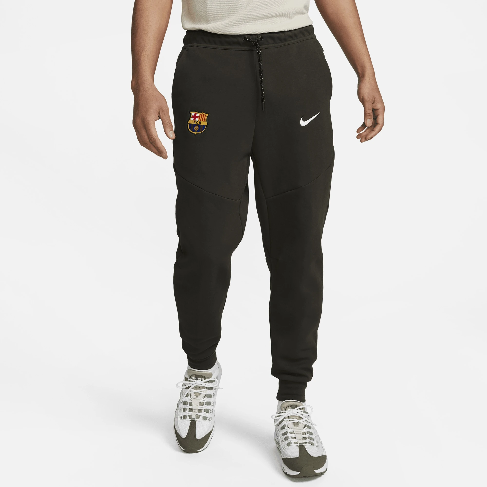 Брюки чоловічі Nike Fc Barcelona Tech Fleece Olive (DV5555-355) — фото 1