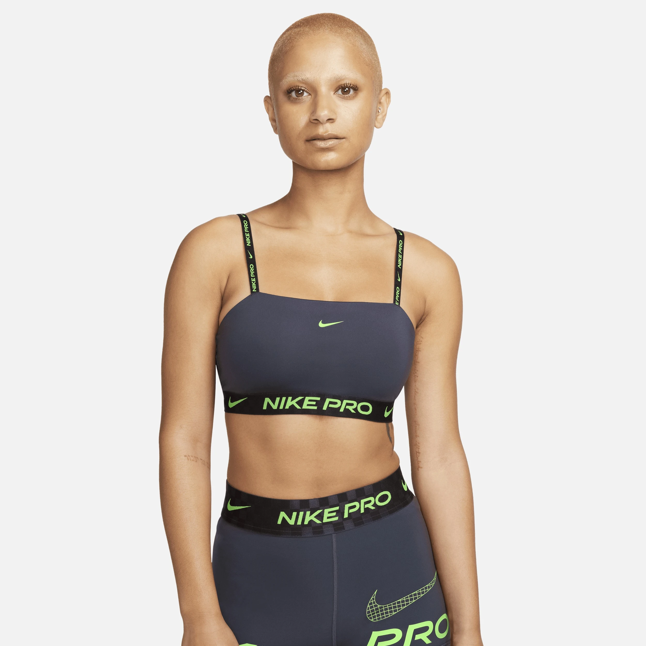Спортивний топ жіночий Nike Pro Dri-Fit Grey (DX0655-015) — фото 1