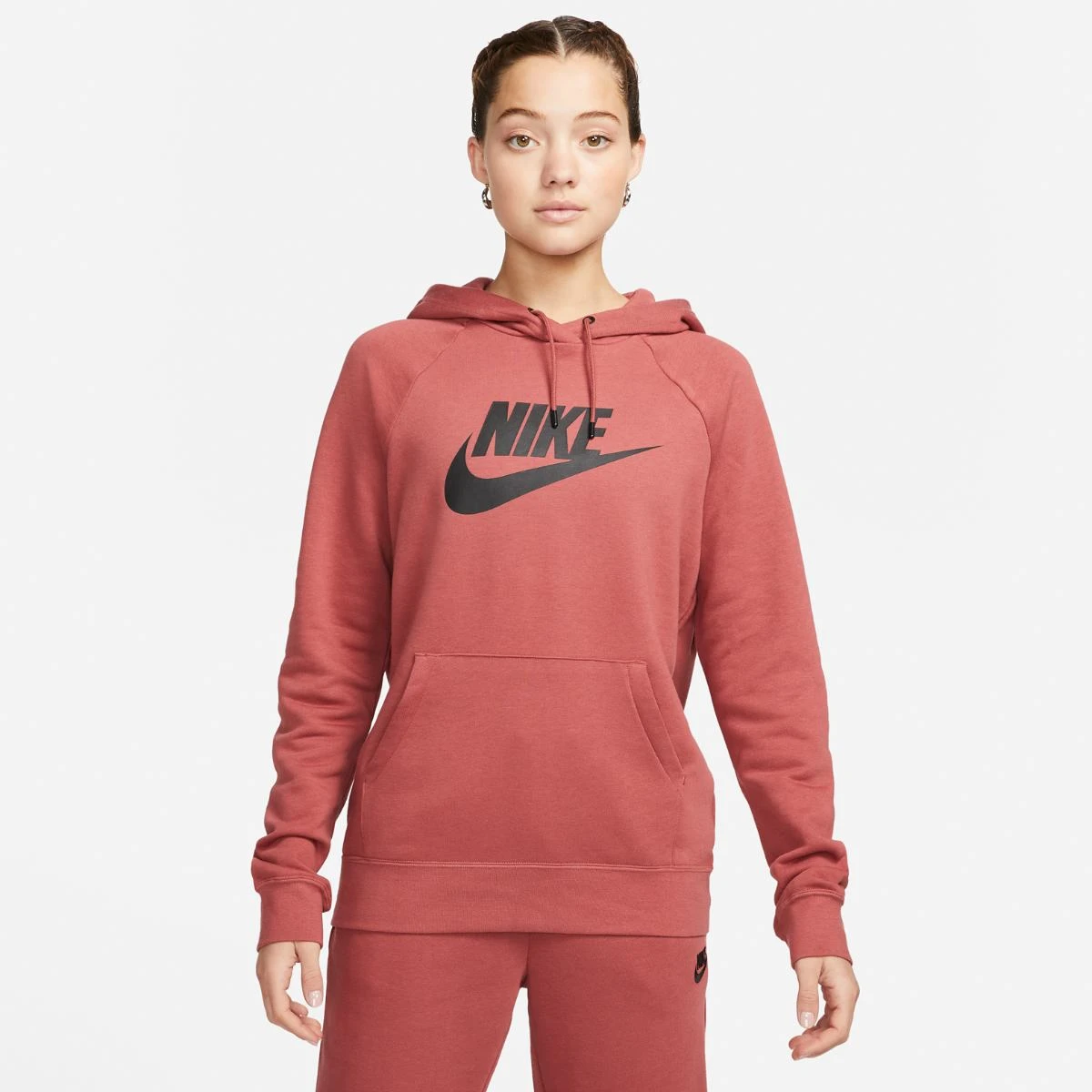 Кофта жіночі Nike Sportswear Essential Fleece Orange (DX2319-691) — фото 1