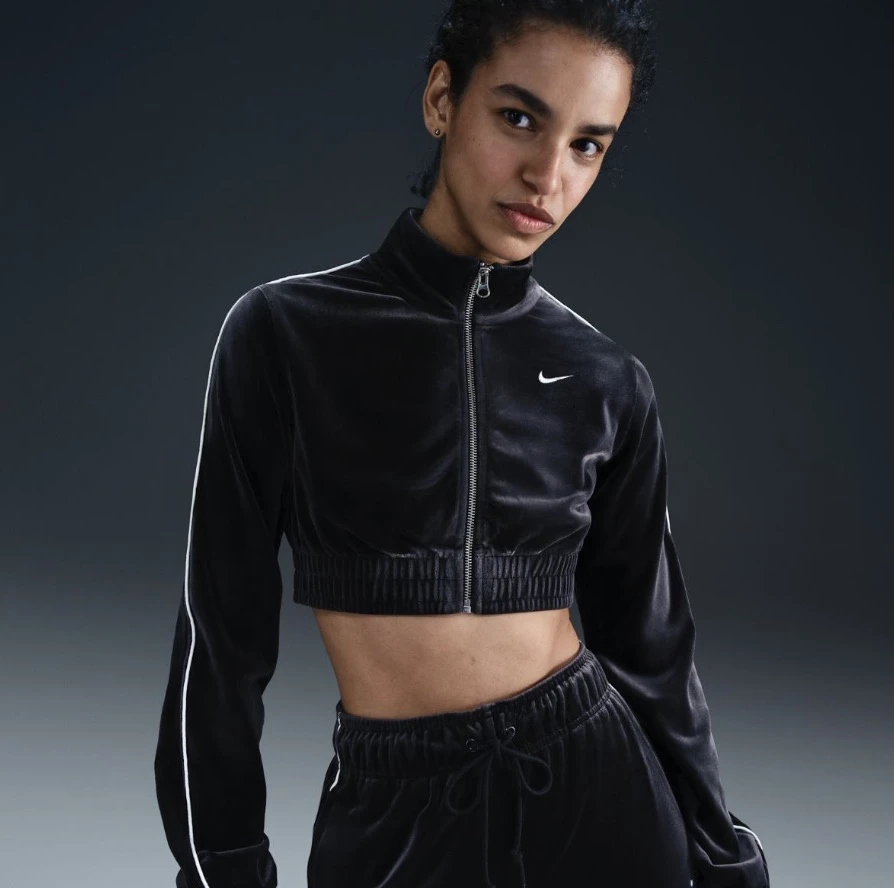 Кофта жіноча Nike W CLLCTN Velour FZ FZ3679-010, S — фото 2