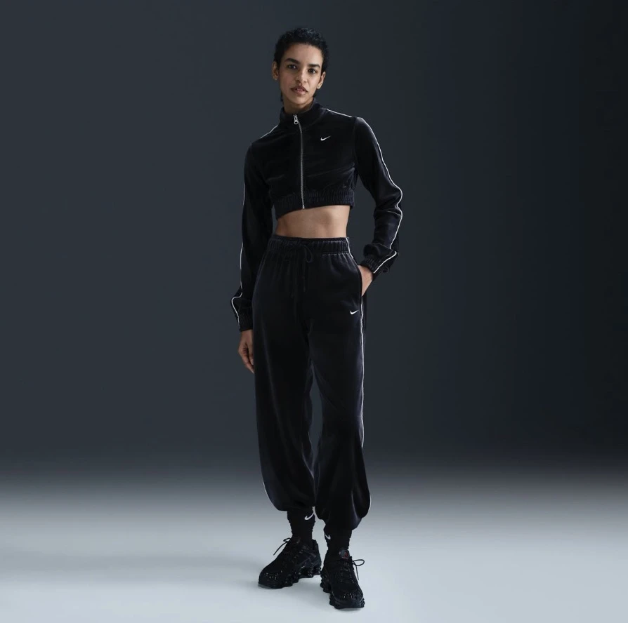 Кофта жіноча Nike W CLLCTN Velour FZ FZ3679-010, S — фото 6
