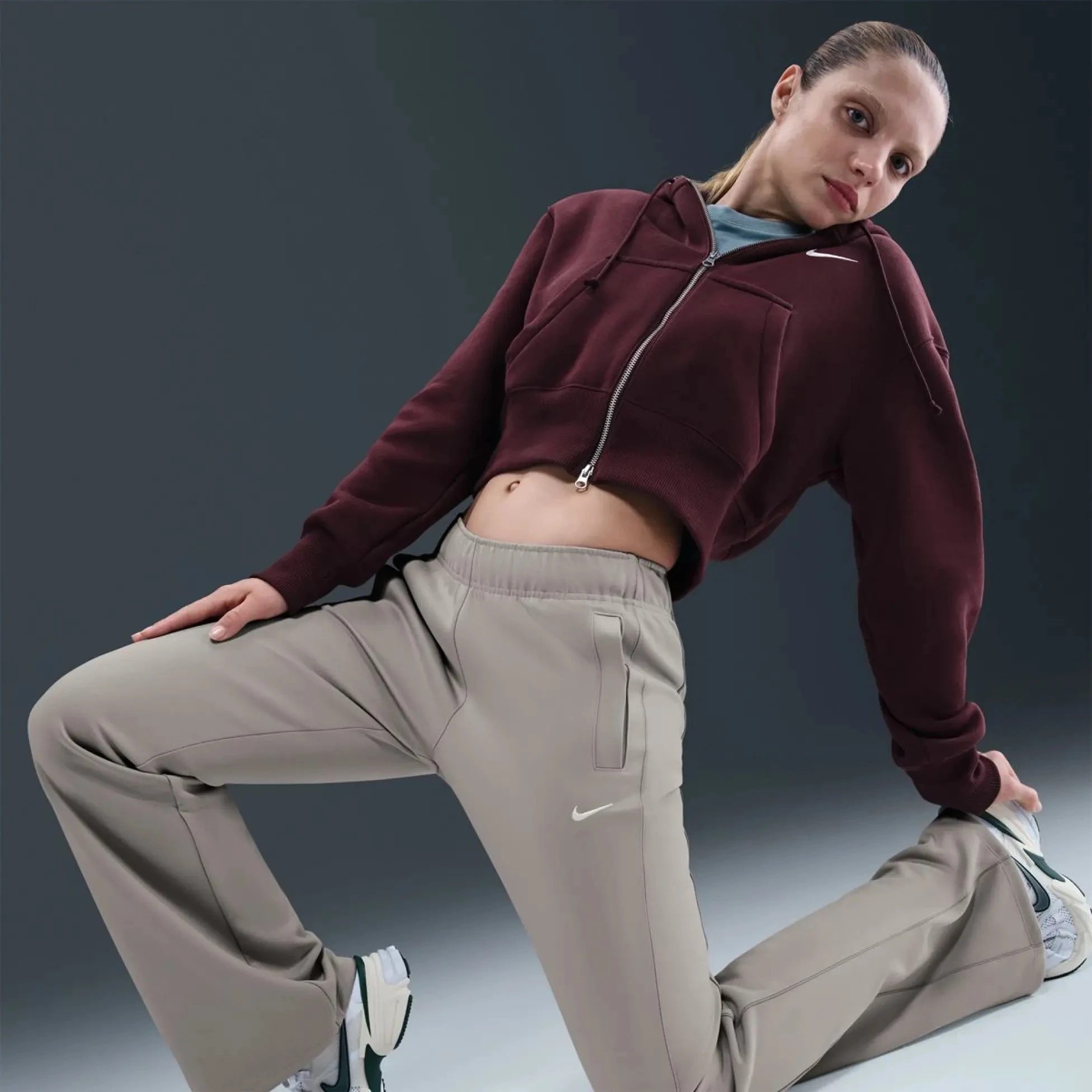 Штани жіночі NIKE W NSW NK WR MR POLY KNIT PNT HJ1016-009, M — фото 7