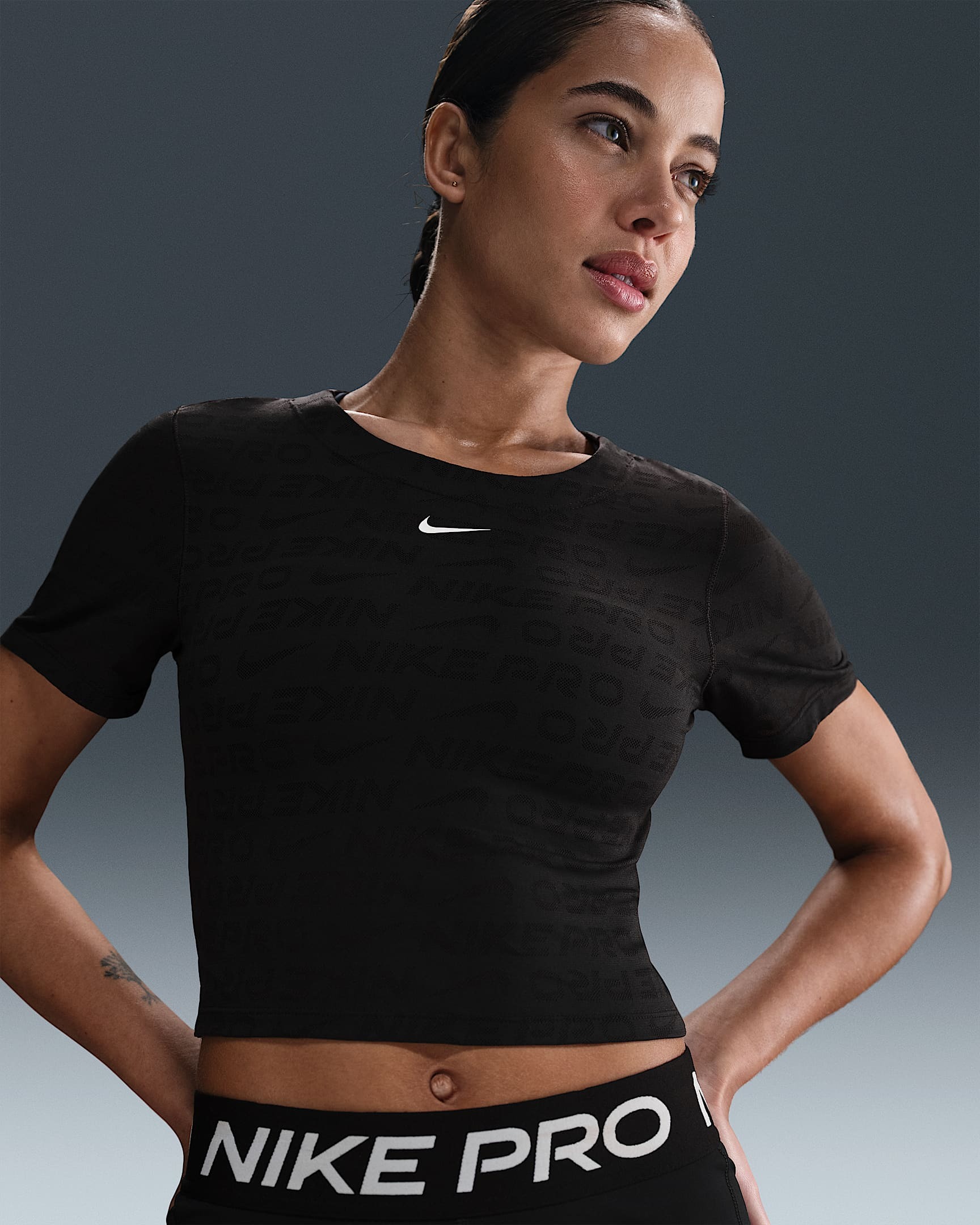 Спортивний топ жіночий Nike Pro Dri-Fit Black (HJ2285-010) — фото 1