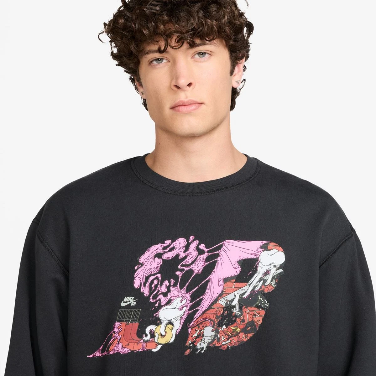 Толстовка чоловіча NIKE SB U FLC PO CRW BB SSNL GFX HQ9010-010, 2XL — фото 4