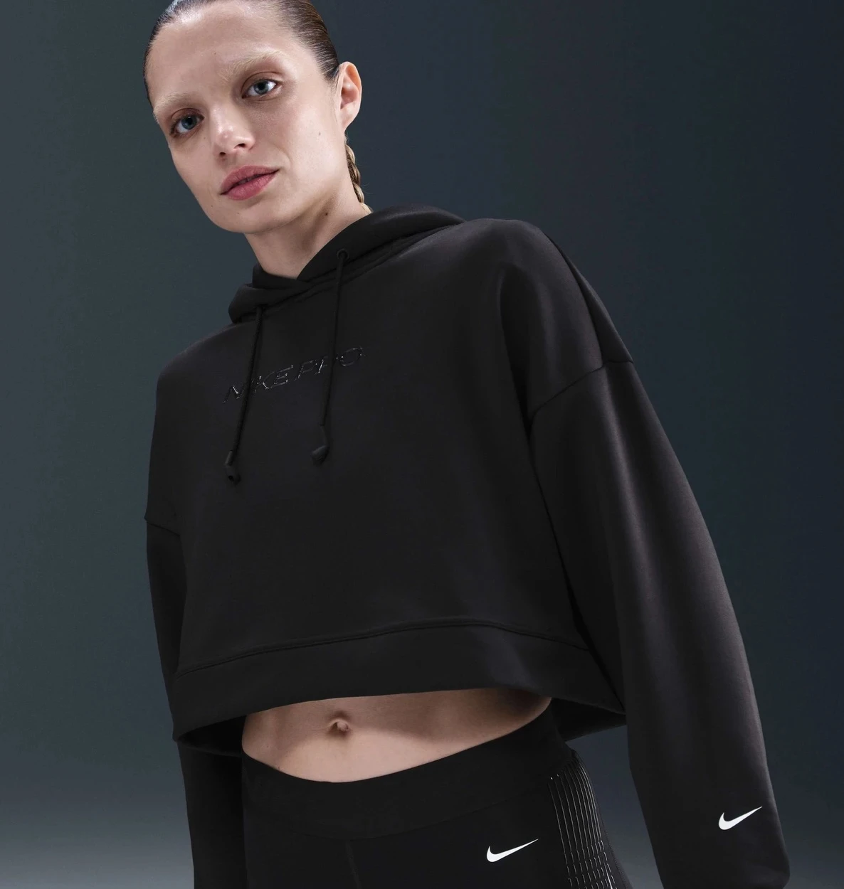 Толстовка жіноча NIKE W NP TF FLC HOODIE GG GRX HV3600-010, M — фото 2