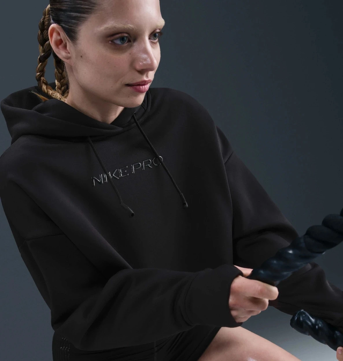 Толстовка жіноча NIKE W NP TF FLC HOODIE GG GRX HV3600-010, M — фото 4