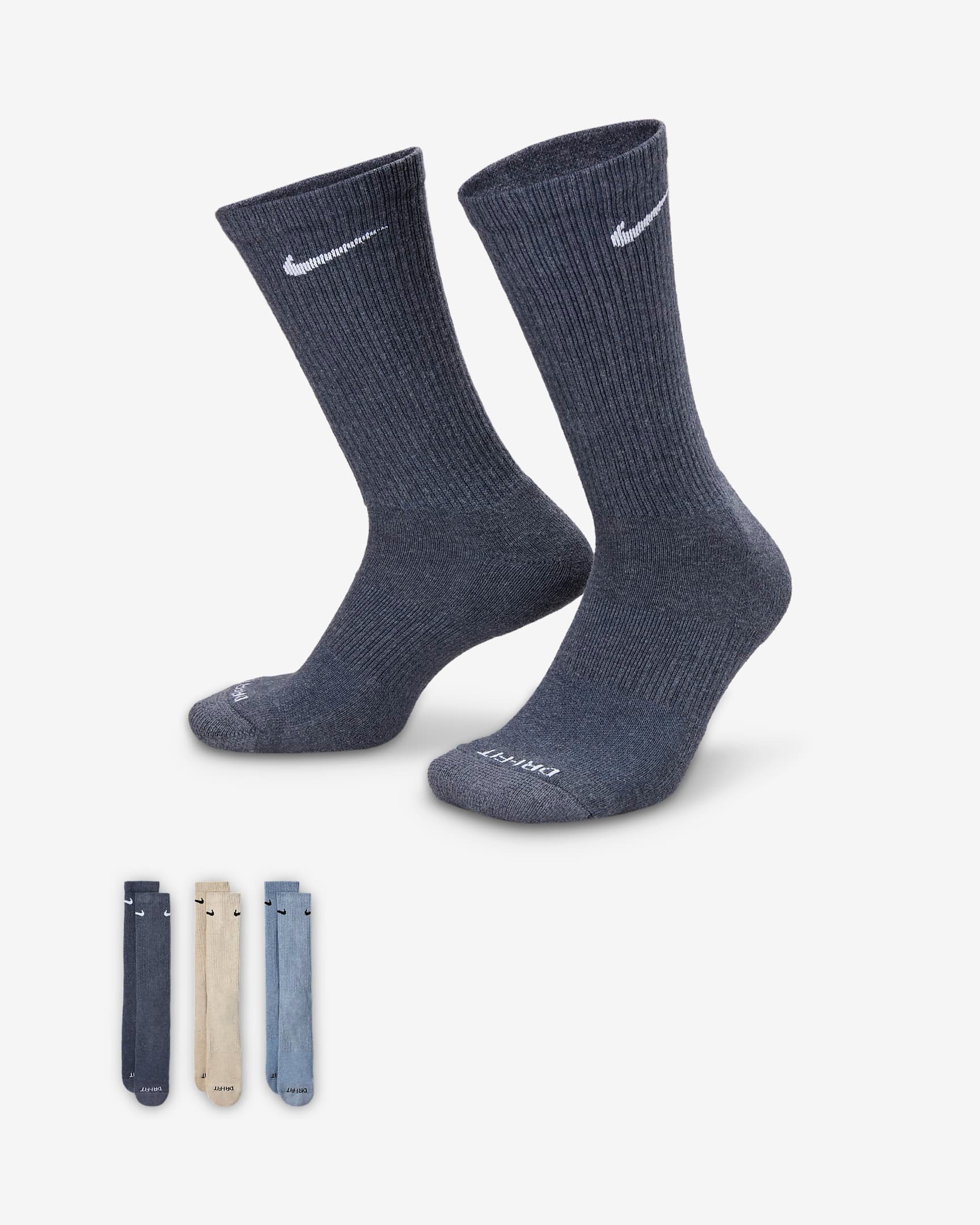 Шкарпетки Nike Everyday Plus Cushioned Crew Multi (3 ) (SX6888-901) — фото 1