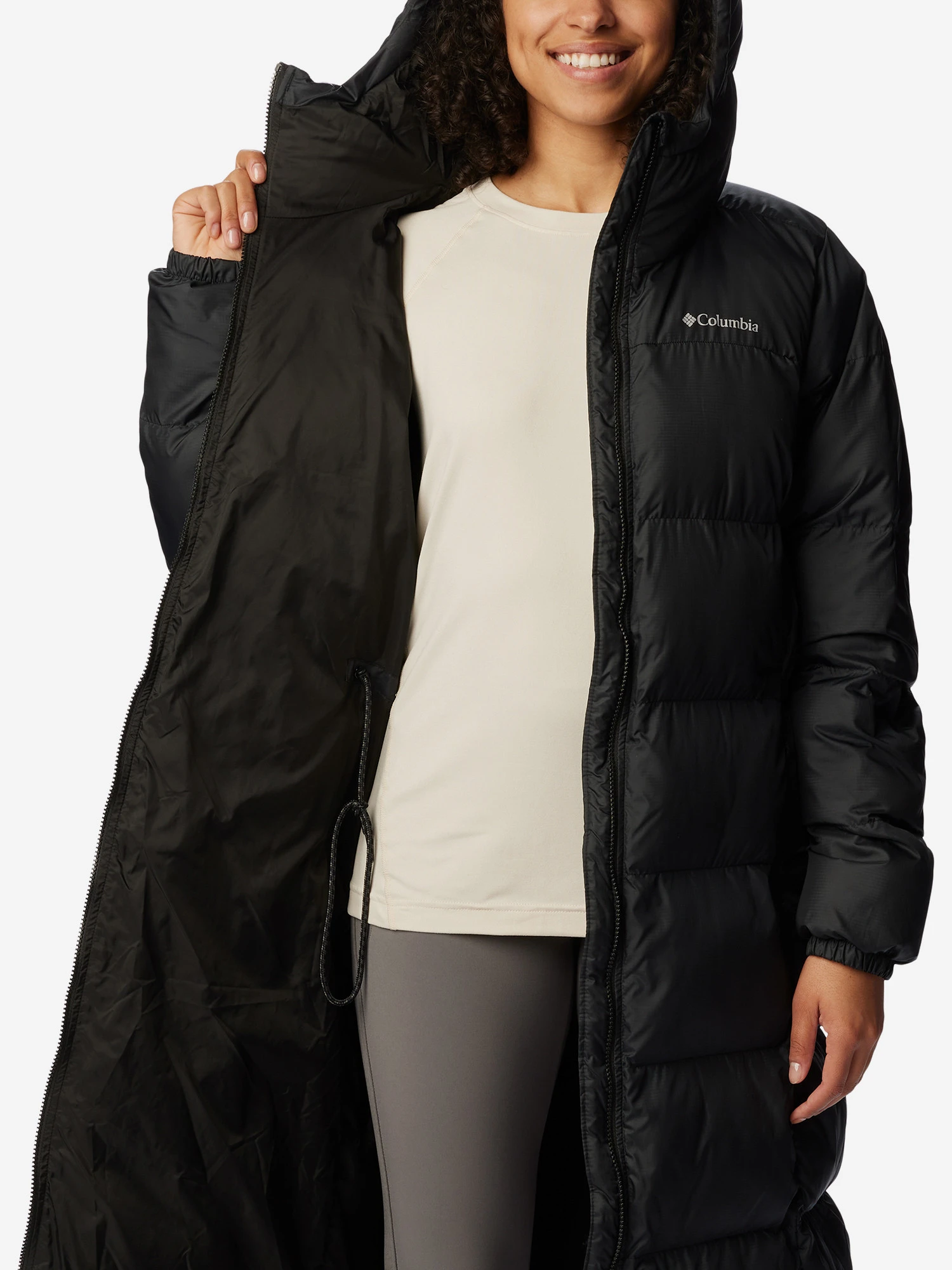 Куртка жіноча Columbia Puffect Long Jacket Black (WL4214-010) — фото 6