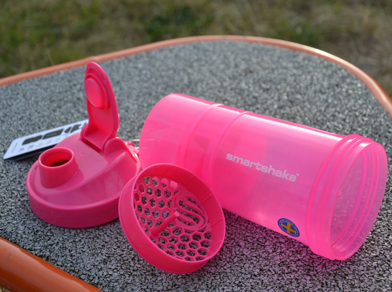 Шейкер спортивний SmartShake Original2GO 600ml Neon Pink — фото 9