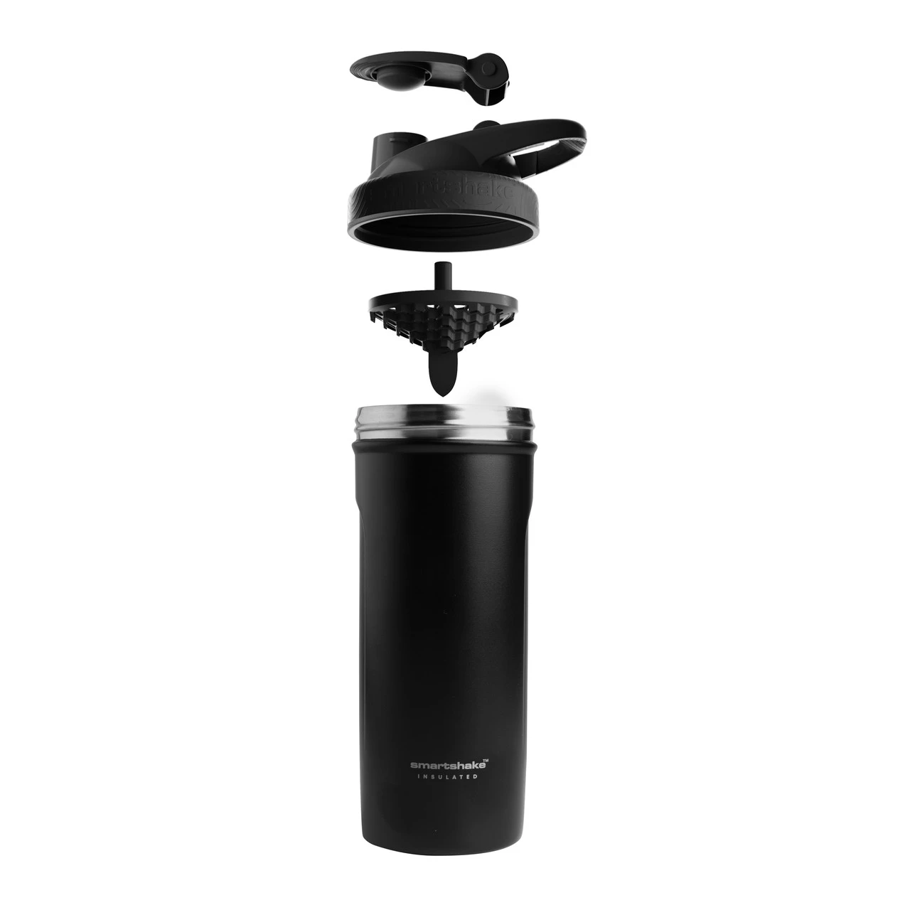 Шейкер спортивний SmartShake металевий Insulated Steel 750ml Black — фото 4