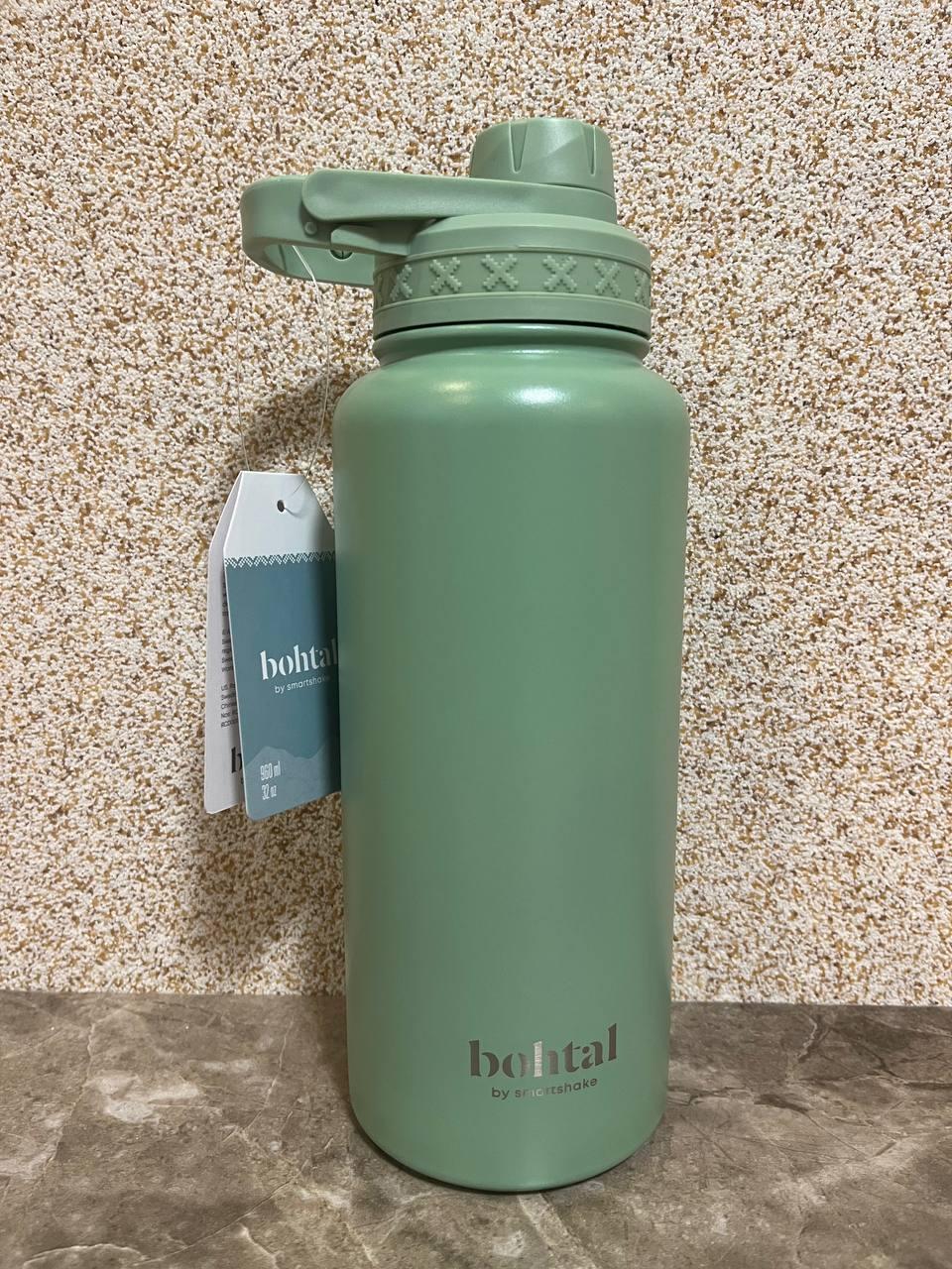 Пляшка для води металева з подвійною вакуумною ізоляцією Bohtal Insulated Sports Bottle 960 ml/32 oz Green — фото 8