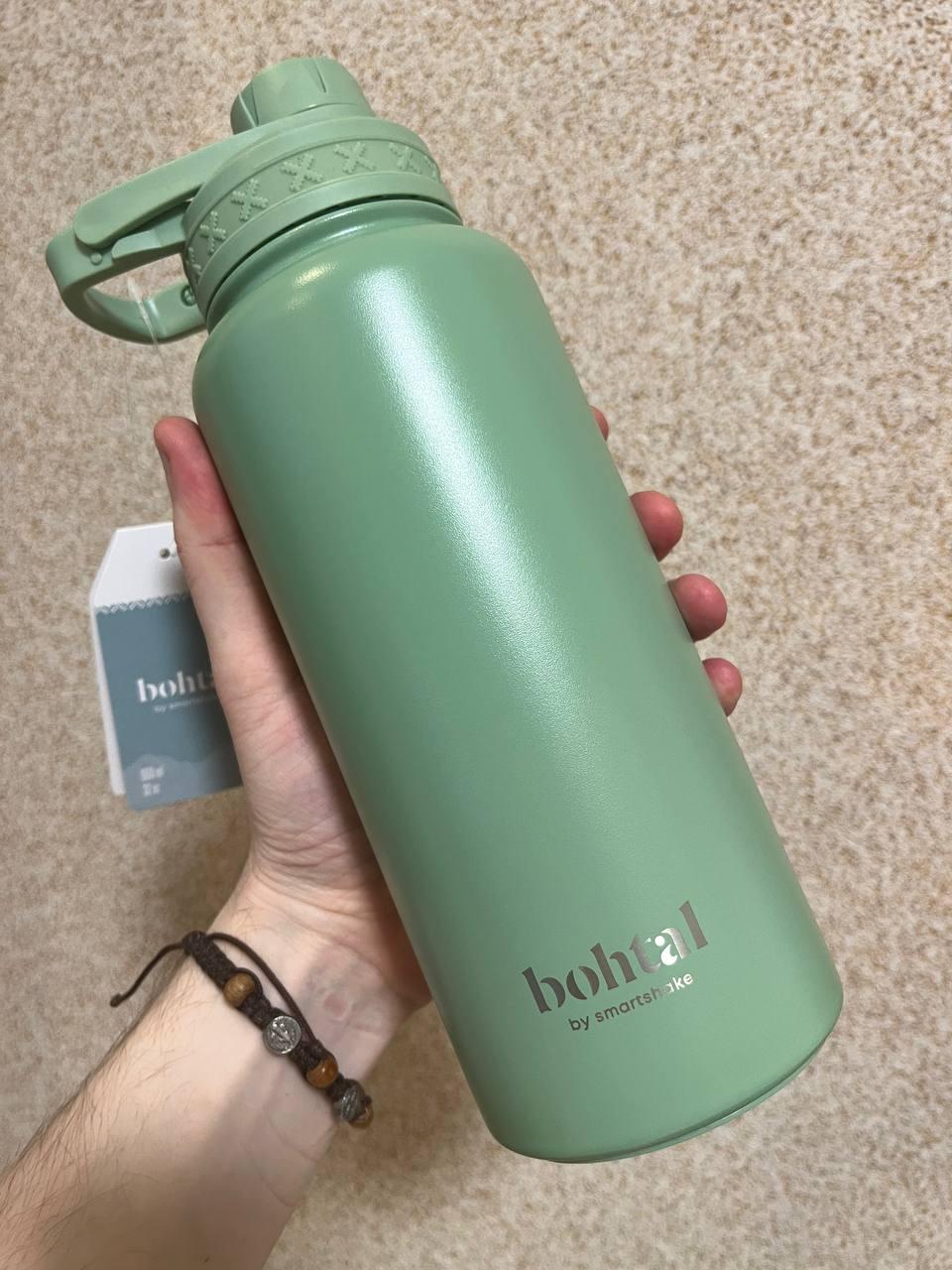 Пляшка для води металева з подвійною вакуумною ізоляцією Bohtal Insulated Sports Bottle 960 ml/32 oz Green — фото 9