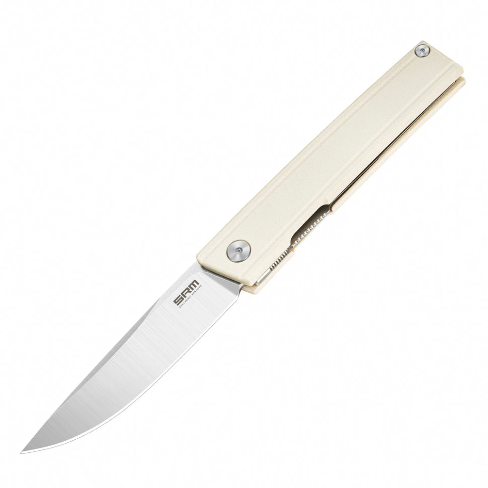 Ніж складаний туристичний SRM Gent 401LC-GT (8.3 см) 10Cr / G10 білий — фото 3