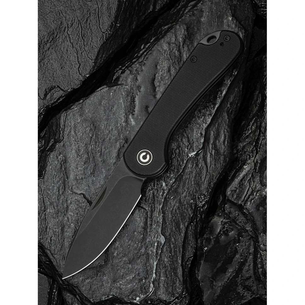 Ніж складаний кишеньковий Civivi Elementum Slip Joint, (7.5 см) 14C28N / G10 чорний — фото 10
