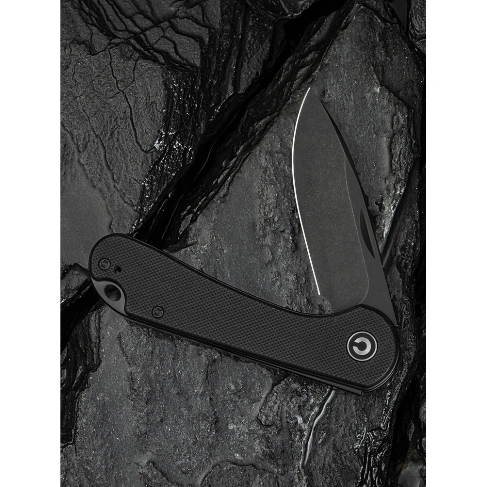 Ніж складаний кишеньковий Civivi Elementum Slip Joint, (7.5 см) 14C28N / G10 чорний — фото 12