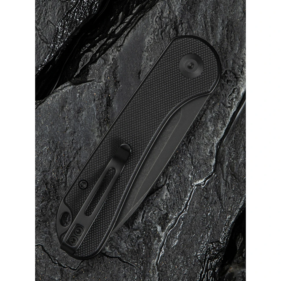 Ніж складаний кишеньковий Civivi Elementum Slip Joint, (7.5 см) 14C28N / G10 чорний — фото 14