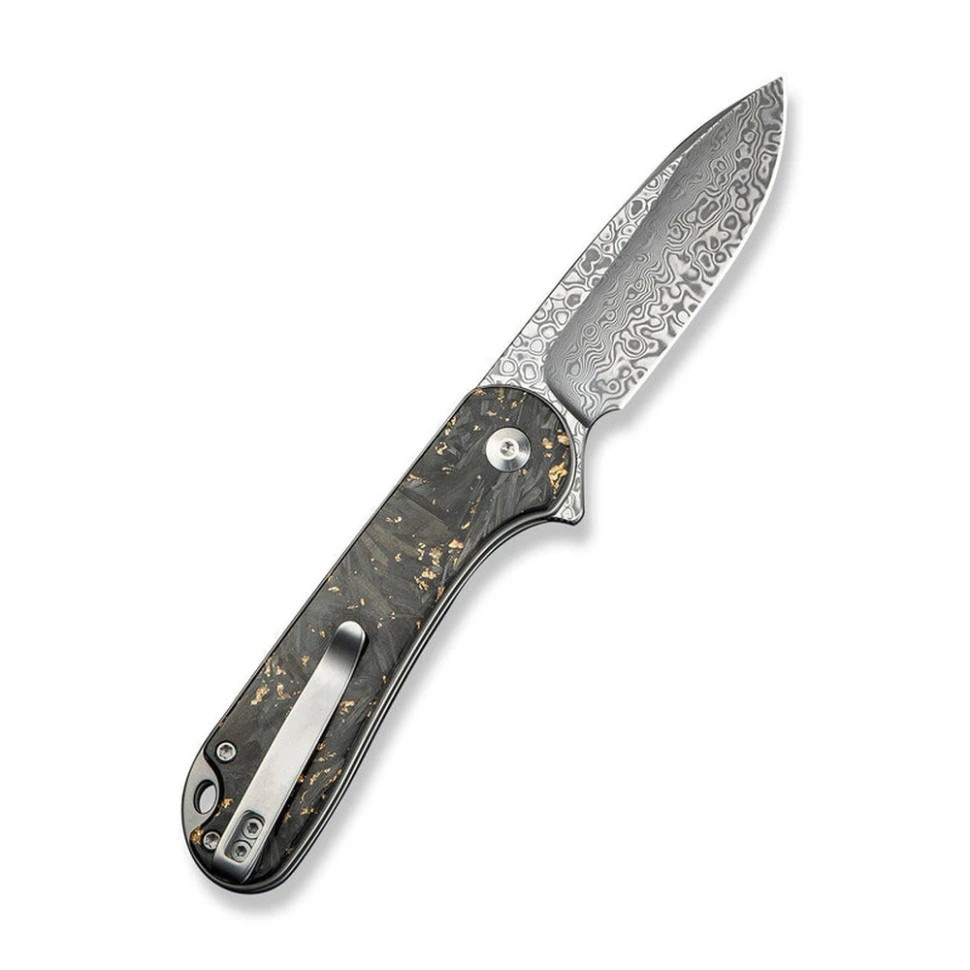 Ніж складаний кишеньковий Civivi Elementum II, (7.5 см) Damascus / Carbon Fiber & Resin — фото 2