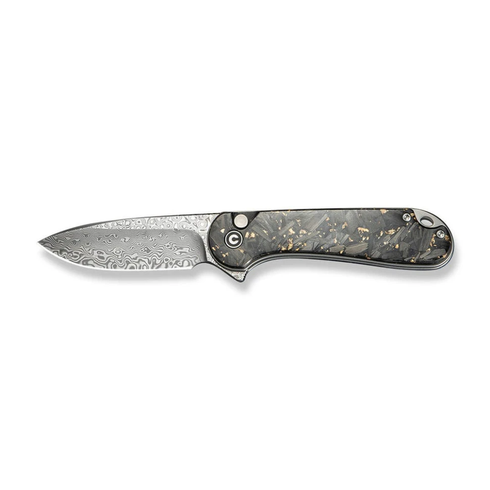 Ніж складаний кишеньковий Civivi Elementum II, (7.5 см) Damascus / Carbon Fiber & Resin — фото 3