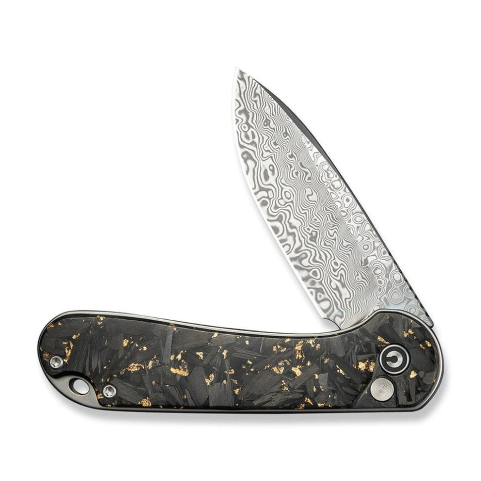 Ніж складаний кишеньковий Civivi Elementum II, (7.5 см) Damascus / Carbon Fiber & Resin — фото 4