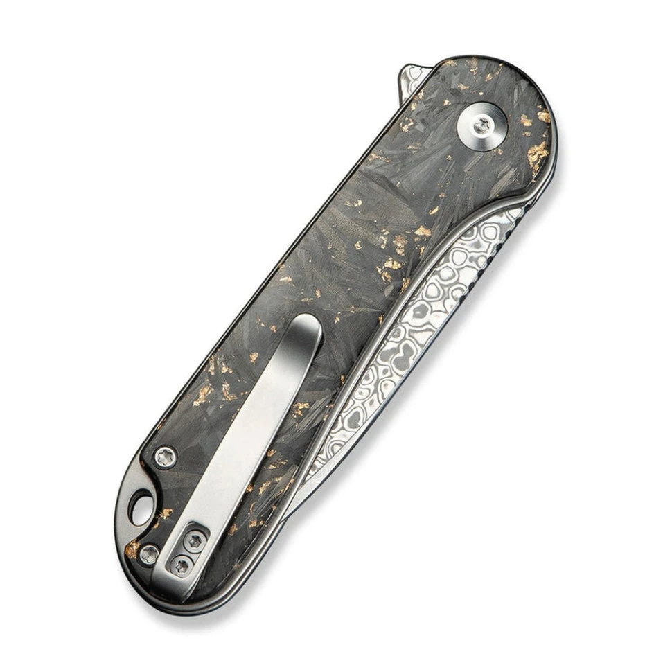 Ніж складаний кишеньковий Civivi Elementum II, (7.5 см) Damascus / Carbon Fiber & Resin — фото 6