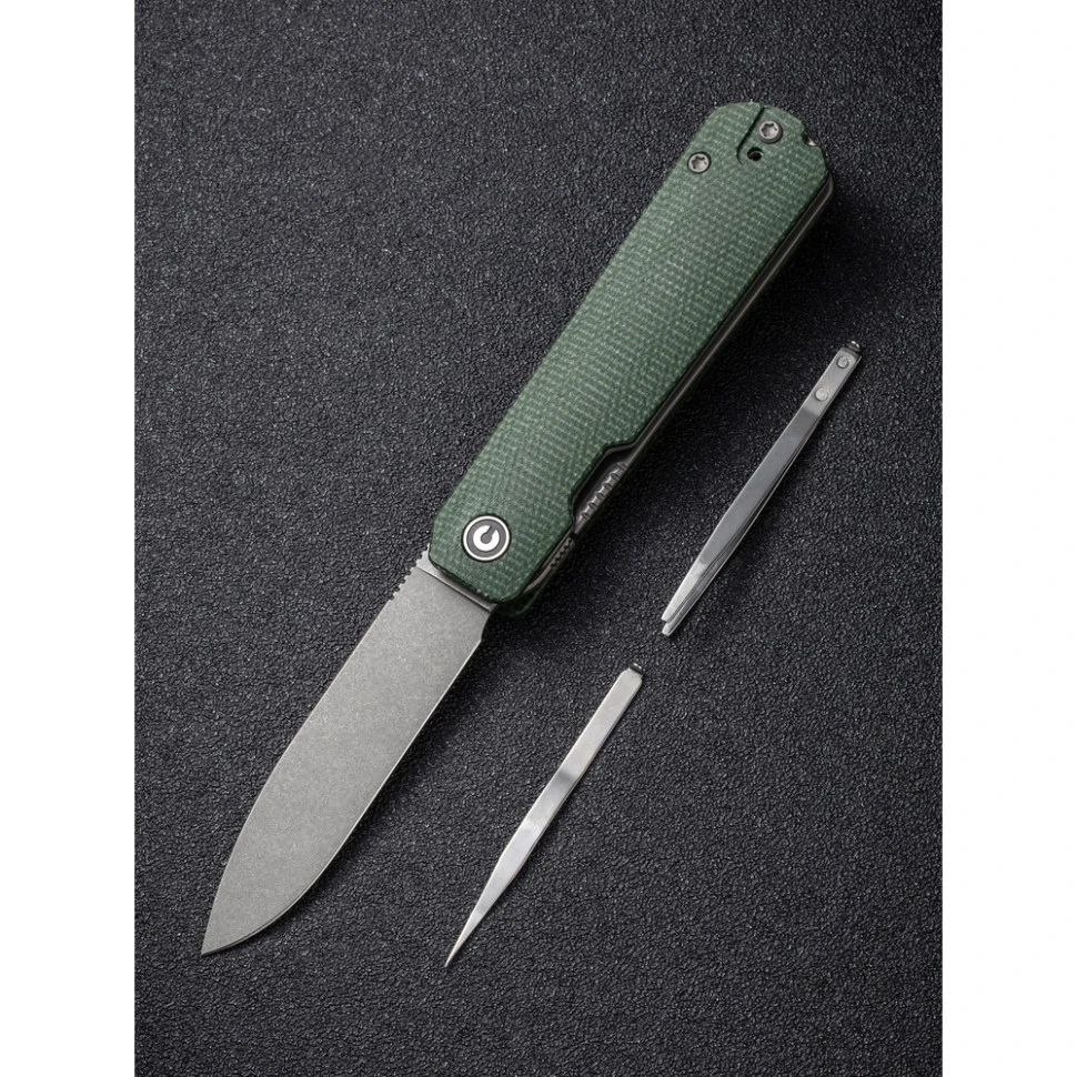 Ніж складаний кишеньковий Civivi Sendy, (7.2 см) Nitro-V / Micarta темно-зелений — фото 11