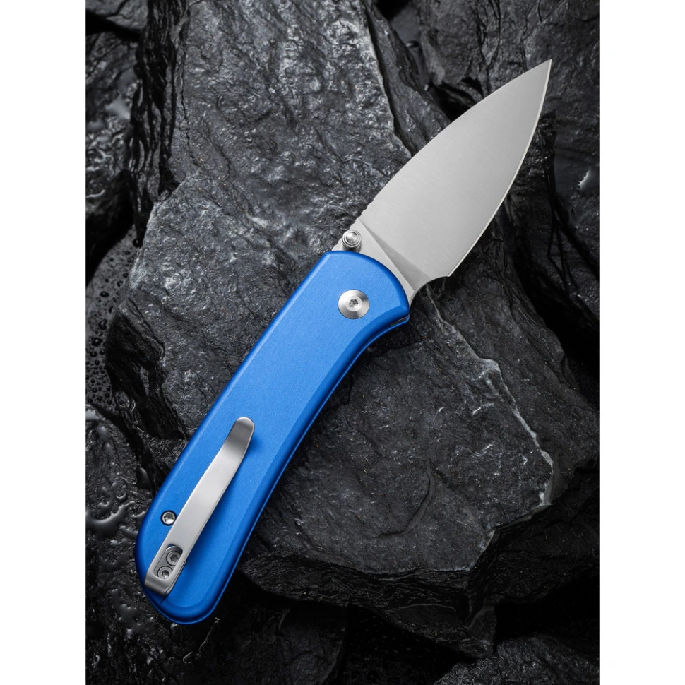 Ніж складаний кишеньковий Civivi Qubit, (7.6 см) 14C28N / Aluminum синій — фото 11
