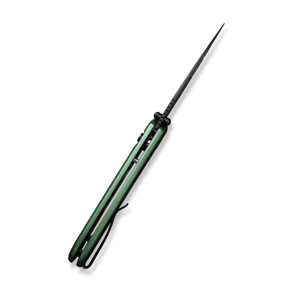 Ніж складаний кишеньковий Civivi Qubit, (7.6 см) Damascus / Aluminum темно-зелений — фото 7