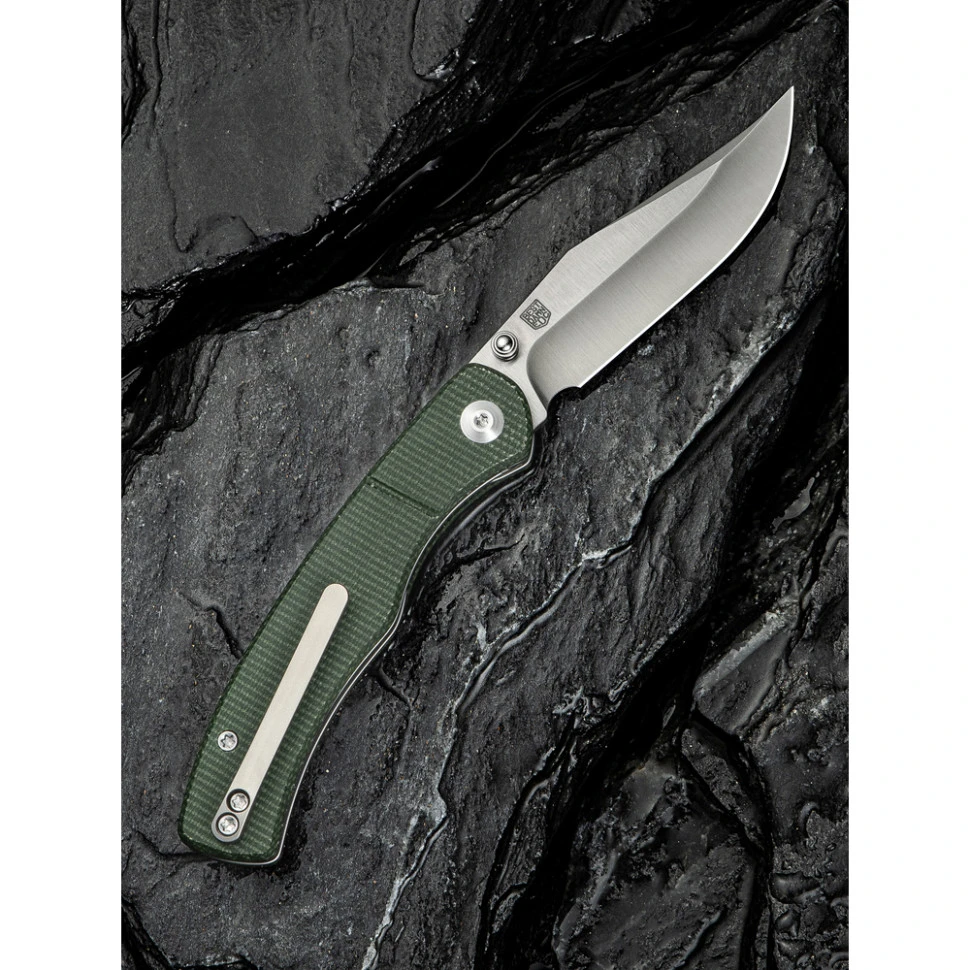 Ніж складаний кишеньковий Civivi Clingman, (7.6 см) Nitro-V / Micarta темно-зелений — фото 11