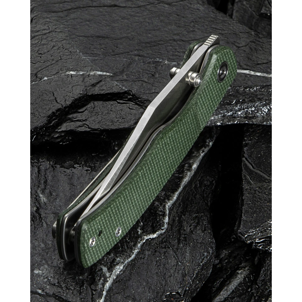 Ніж складаний кишеньковий Civivi Clingman, (7.6 см) Nitro-V / Micarta темно-зелений — фото 15