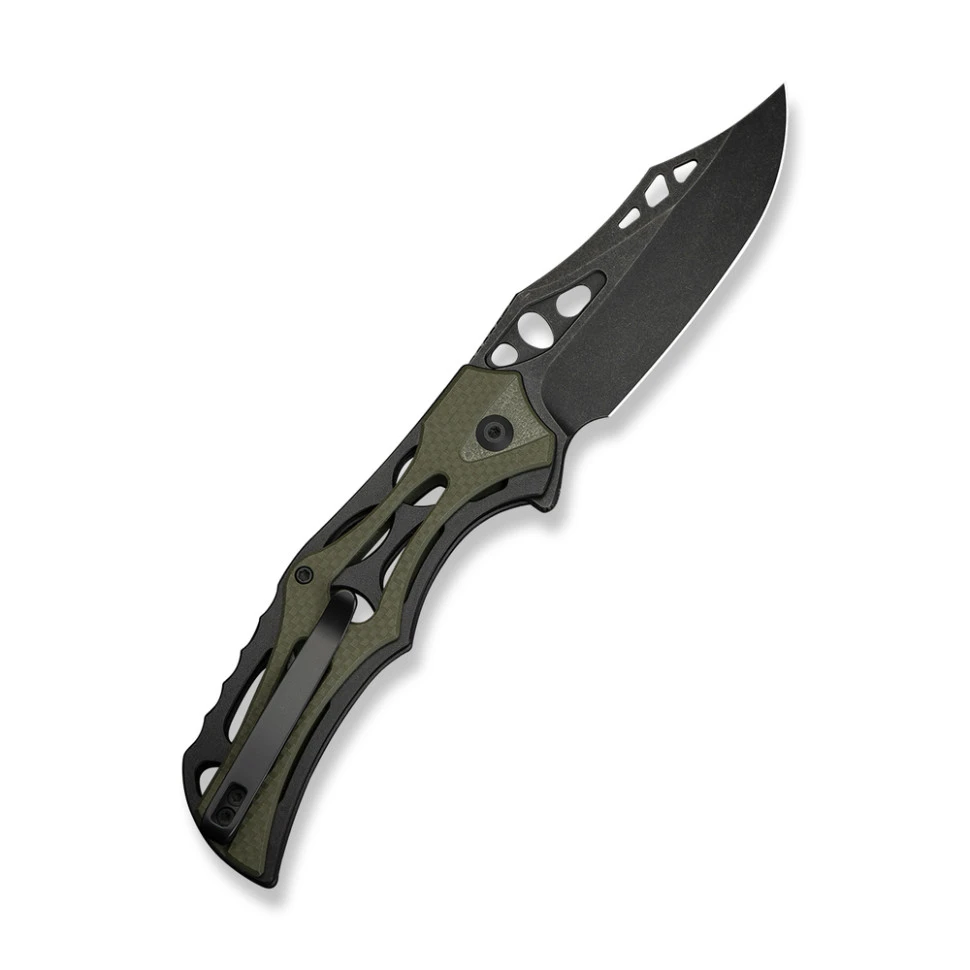 Ніж складаний туристичний Civivi Biophase, (8.9 см) Nitro-V / Aluminum & G10 чорно-зелений — фото 2
