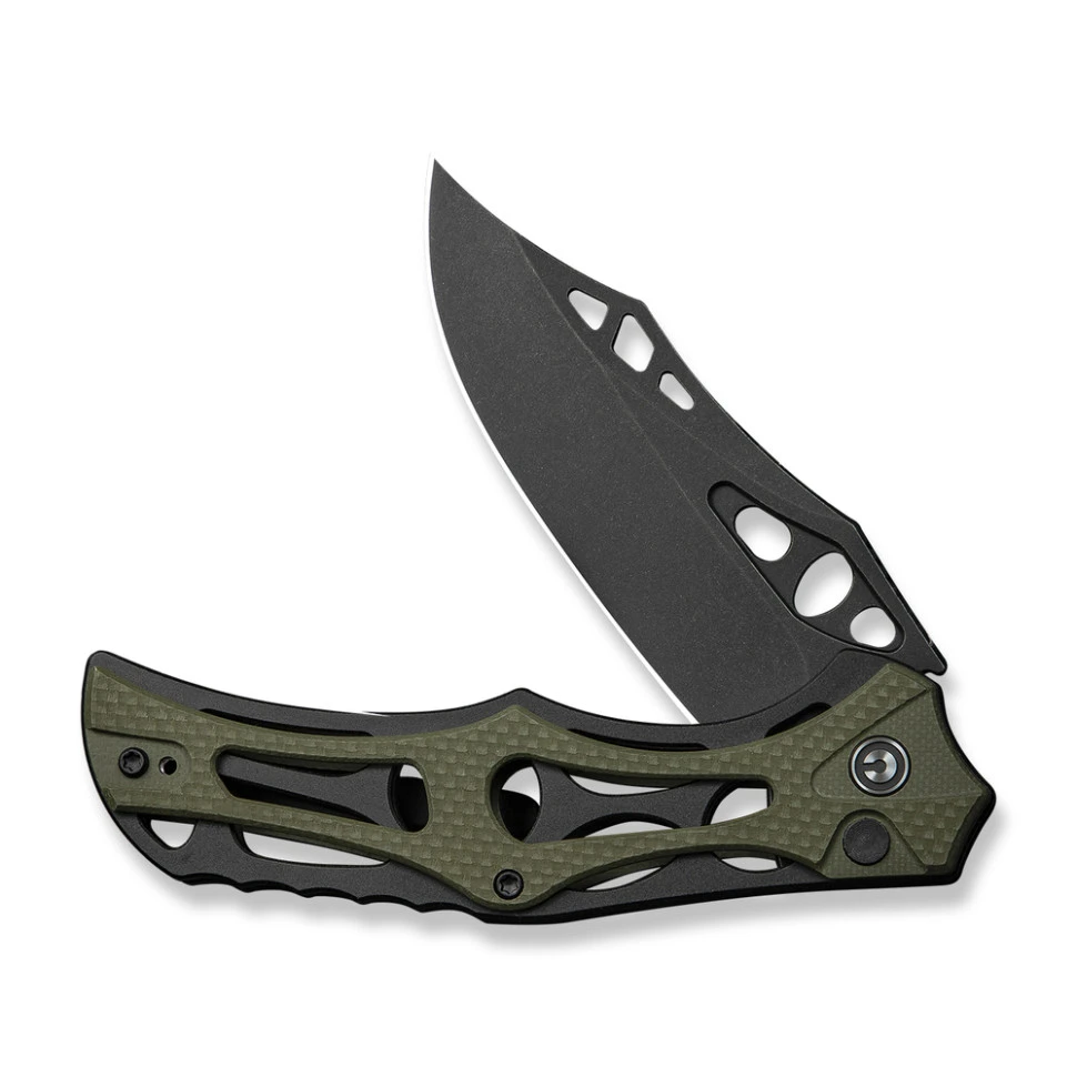 Ніж складаний туристичний Civivi Biophase, (8.9 см) Nitro-V / Aluminum & G10 чорно-зелений — фото 3