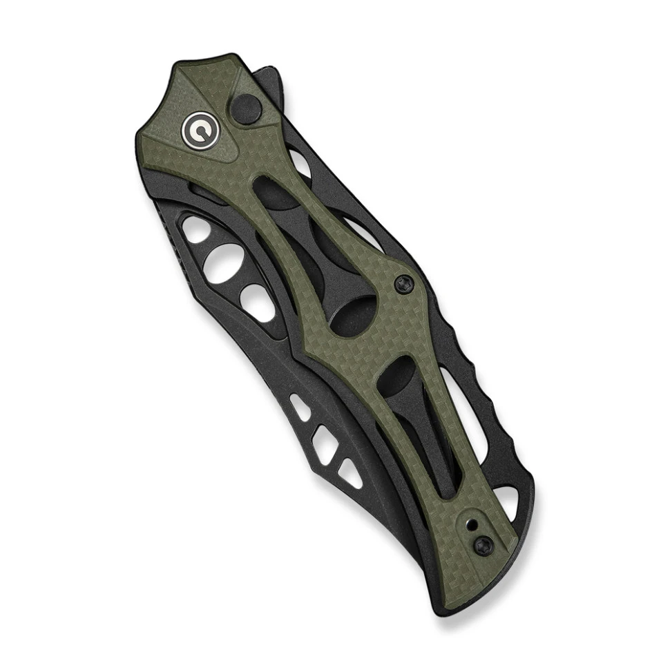 Ніж складаний туристичний Civivi Biophase, (8.9 см) Nitro-V / Aluminum & G10 чорно-зелений — фото 4