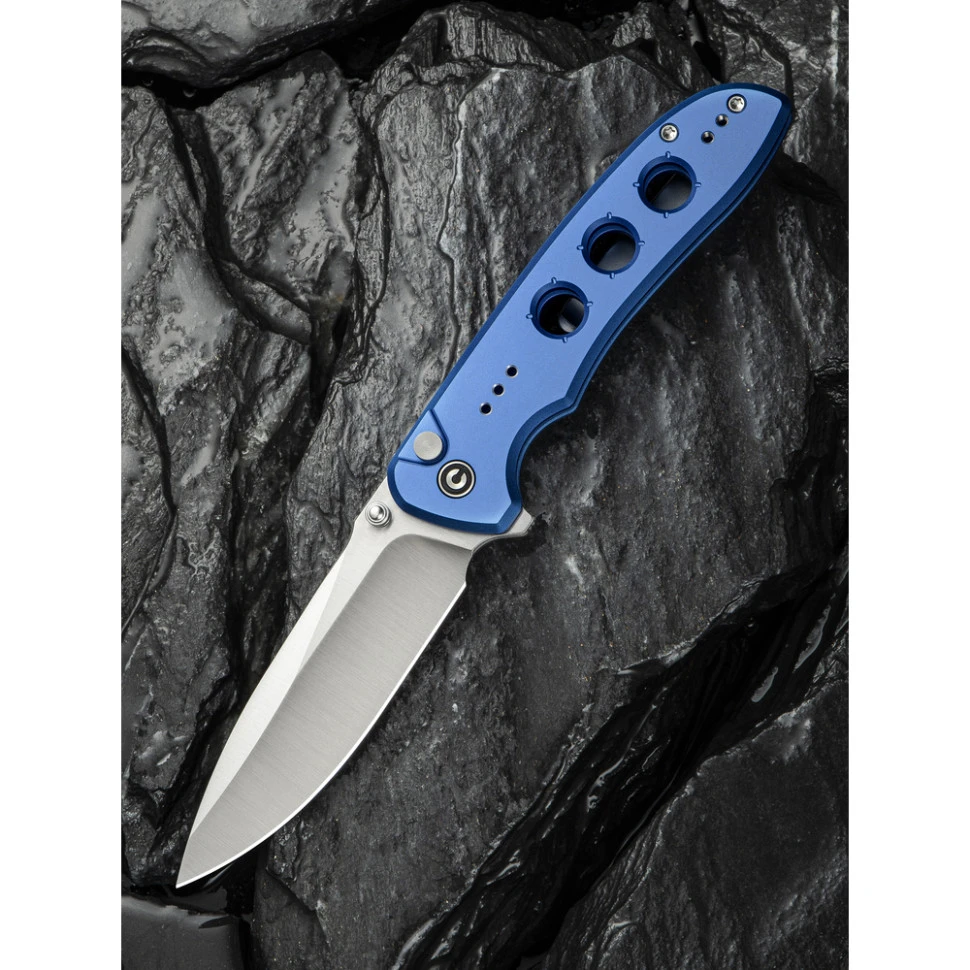Ніж складаний туристичний Civivi Hyperpulse, (8.9 см) 14C28N / Aluminum синій — фото 10