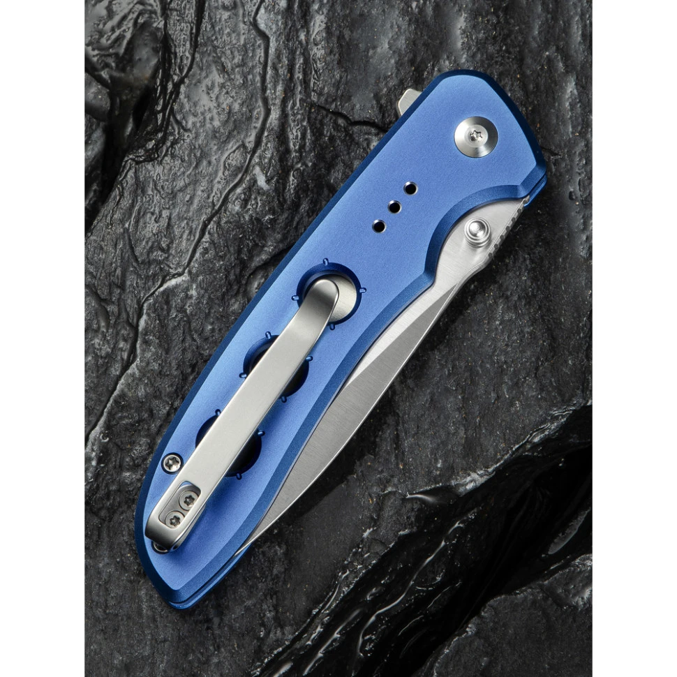 Ніж складаний туристичний Civivi Hyperpulse, (8.9 см) 14C28N / Aluminum синій — фото 14
